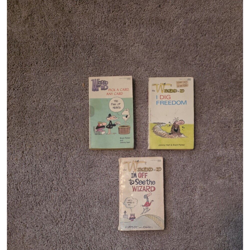 Wizard Of ID Graphic Novels Lot Of 3 PB Comics Johnny Hart Brant Parker 70s 80s